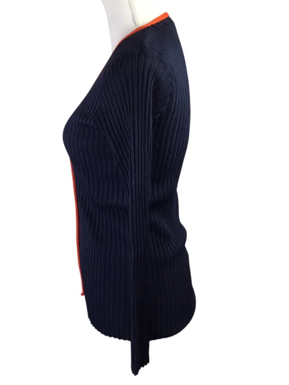 R & K Originals Vtg Twin Sweater Set Tank Cardigan Size 12 Ribbed Knit Nautical - Picture 4 of 11